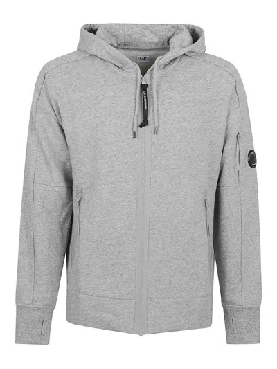 C.p. Company Fleece Crew Neck Lens Sweatshirt In Gray