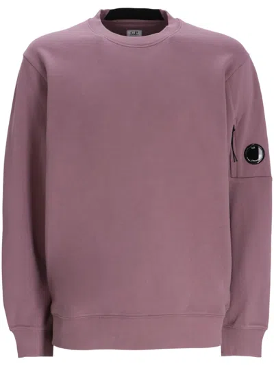 C.p. Company Fleece Crew-neck Sweatshirt In Purple