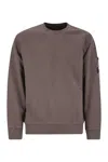 C.p. Company Long-sleeve Minimalist Cotton Sweatshirt With Distinctive Lens Detail In Gray