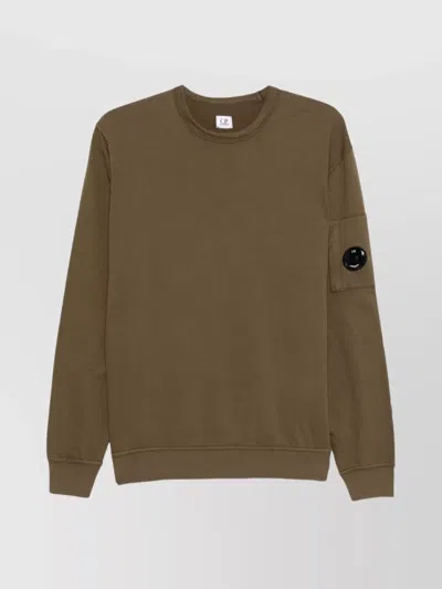 C.P. COMPANY FLEECE CREWNECK SWEATSHIRT ARM POCKET