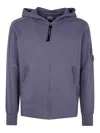C.p. Company C.p.company Diagonal Raised Fleece Full Zip Hooded Sweatshirt In Pink