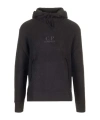 C.p. Company Fleece Hoodie In Black