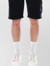 C.p. Company Fleece Logo Shorts Drawstring Waist