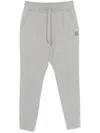 C.p. Company Fleece Logo Sweatpants In Grey
