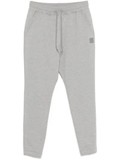 C.p. Company Fleece Logo Sweatpants In Grey