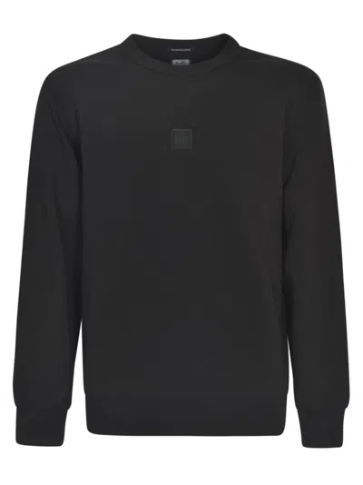 C.p. Company Fleece Long-sleeved Sweatshirt In Black