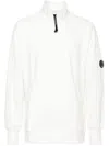 C.p. Company Cp Company Diagonal Raised Fleece Half Zipped Sweatshirt In Neutrals