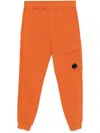 C.p. Company Fleece Track Pants In Orange