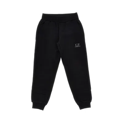C.P. COMPANY FRENCH TERRY SWEATPANTS WITH LOGO PRINT KIDS