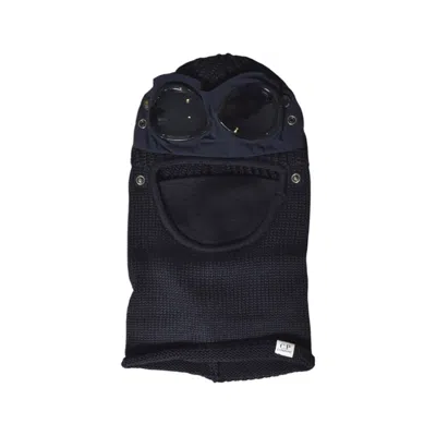 C.p. Company Full-face Knitted Hat With Integrated Goggles In Black