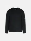 C.p. Company 'full Rib' Black Cotton Blend Sweater In Black