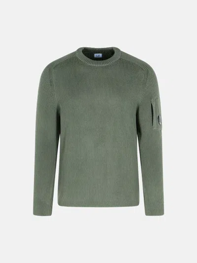 C.p. Company 'full Rib' Grey Cotton Blend Sweater In Gray