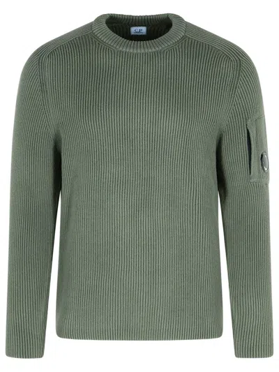 C.P. COMPANY FULL RIB' GREY COTTON BLEND SWEATER