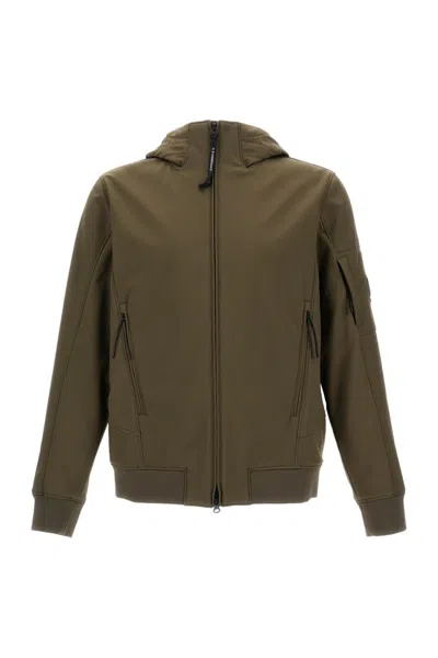 C.p. Company Full Zip Rainproof Jacket With Hood In Green