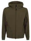 C.p. Company Recycled Polyester Hooded Jacket Lens In Black