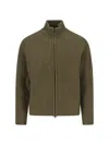 C.p. Company Full-zip Wool Blend High Collar Sweater In Green