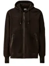 C.p. Company C.p.company Sweatshirts Hooded Open In Brown