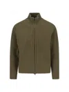 C.p. Company Full-zip Wool Blend High Collar Sweater In Green