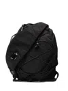 C.p. Company Functional Black Backpack With Integrated Keychain In Black