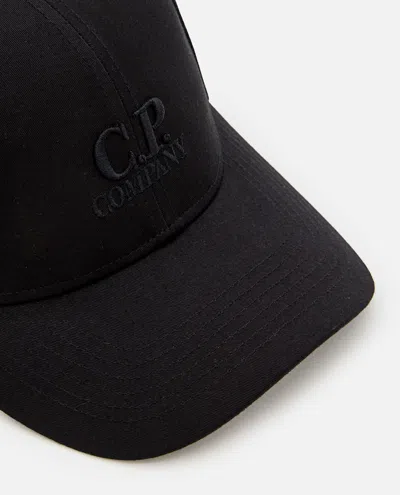 C.P. COMPANY GABARDINE LOGO CAP
