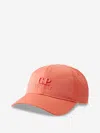 C.p. Company Logo-embroidered Cap In Orange