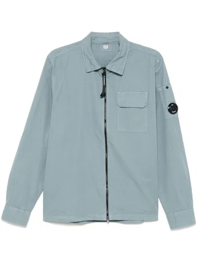 C.p. Company Gabardine Shirt Jacket In Blue