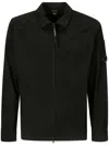 C.p. Company C.p.company Organic Gabardine Zipped Utility Overshi In Black