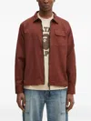 C.p. Company Gabardine Zip-up Shirt Jacket In Burgundy