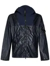 C.p. Company C.p.company Lens Detail Hooded Jacket In Blue