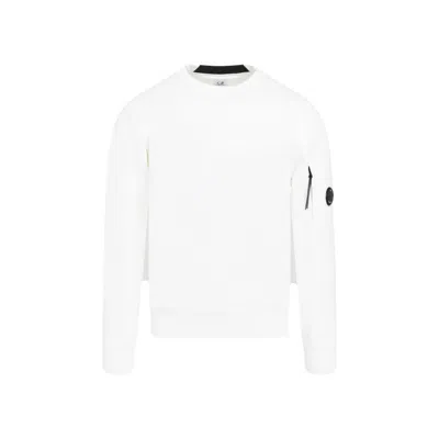 C.p. Company Gauze White Crewneck Sweatshirt
