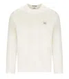 C.p. Company Gauze White Long Sleeved T-shirt In White
