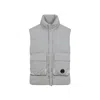 C.p. Company Padded Grey Waistcoat With Quilted Design In Gray