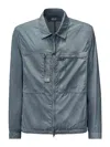 C.p. Company Giubbino Chrome-r In Nylon In Blue