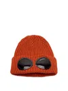 C.p. Company Goggles Beanie Hat In Brown