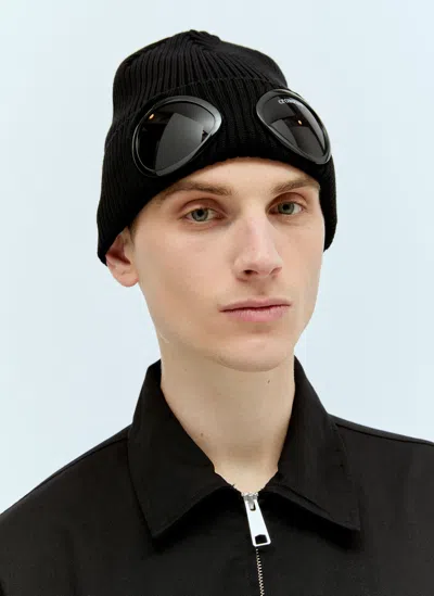 C.p. Company Goggle Beanie Hat In Black