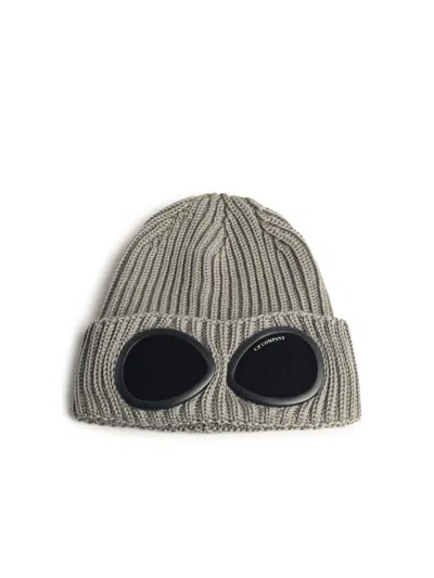 C.p. Company 'goggle' Beige Wool Beanie