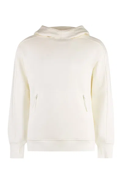 C.p. Company Goggle Cotton Hoodie In Neutral