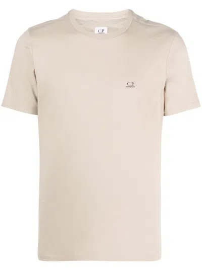 C.p. Company 30/1 Jersey Goggle T-shirt Cobblestone In Nude