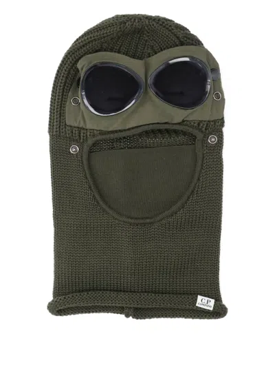 C.p. Company Goggle-detail Balaclava In Green