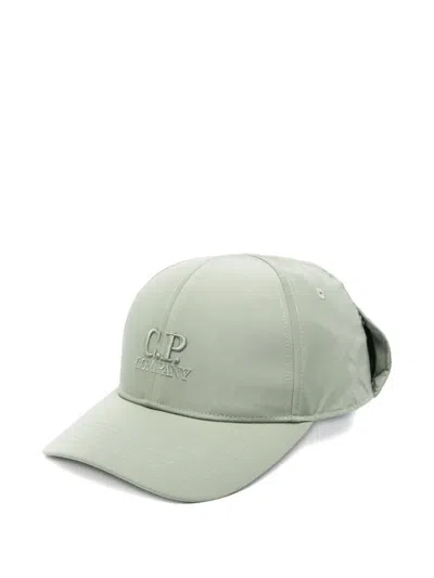 C.p. Company Goggle-detail Baseball Cap In Green