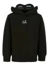C.p. Company Goggle-detail Hoodie In Black
