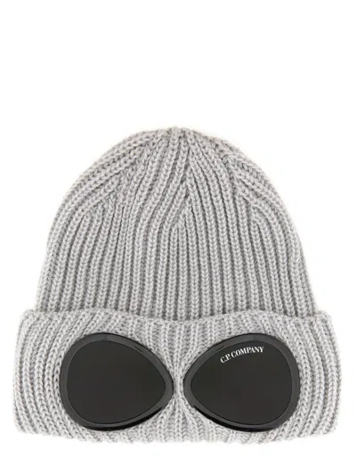 C.p. Company C. P. Company Beanie Hat With Logo In Grey