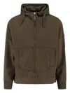 C.p. Company Hooded Sweatshirt With Pockets And Sleeve Detail In Brown