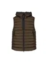 C.p. Company Goggle Hooded Down Gilet In Green