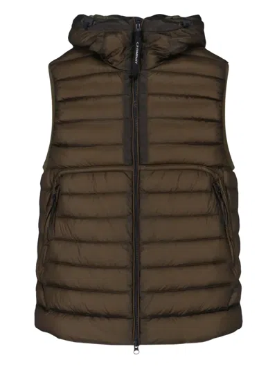 C.P. COMPANY GOGGLE HOODED DOWN GILET