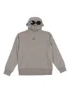C.p. Company Goggle Hoodie In Gray