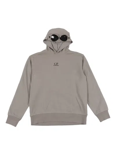 C.p. Company Goggle Hoodie In Gray