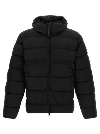 C.p. Company Goggle Jacket Down Jacket In Black