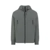 C.p. Company C.p.company Green Shell-r Goggle Polyester Jacket In Gray