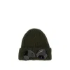 C.p. Company C.p.company Extrafine Merino Wool Goggle Beanie In Green